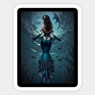 Gothic Beauty Under the Sea Sticker